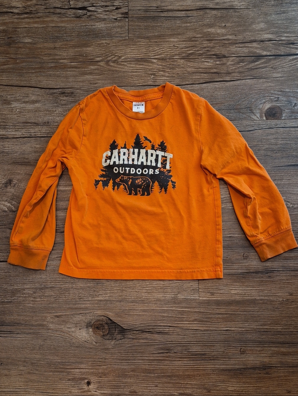 Carhartt Kids Orange Long-Sleeve Outdoors Graphic Tee